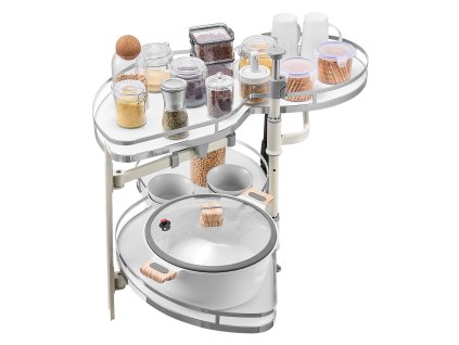 Výsuvný ľavý rohový organizér pre 36 inch, nastaviteľný, s tlmením