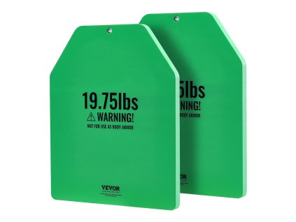 Závažové platne do vesty, pár 19.75 LB, oceľové tvarované ergonomické