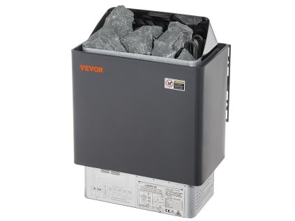 Elektrická saunová pec 6KW 400V 3N 5-9 m³, digitálny ovládač, 3h