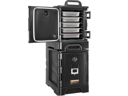 Izolovaný box na gastronádoby 81 qt × 2, predné plnenie, stohovateľný