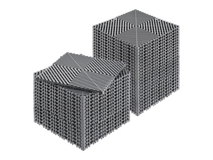 Odtoková modulová rohož 40 ks 12”×12” šedá pp do interiéru a exteriéru