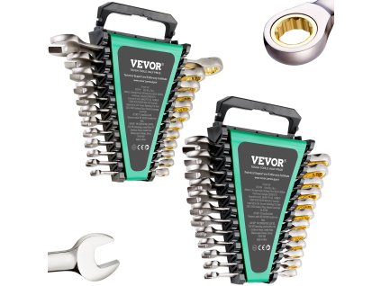 Sada 24 račňových očkoplochých kľúčov, cr-v, 1/4"-7/8", 8-19 mm