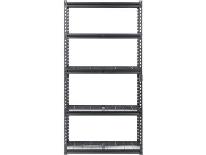 Regál s 5 policami, nastaviteľný kovový, nosnosť 2000 lbs, 16"×36"×72"