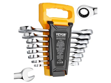 Sada račňových očkových kľúčov 8 ks 8-19 mm cr-v s organizérom