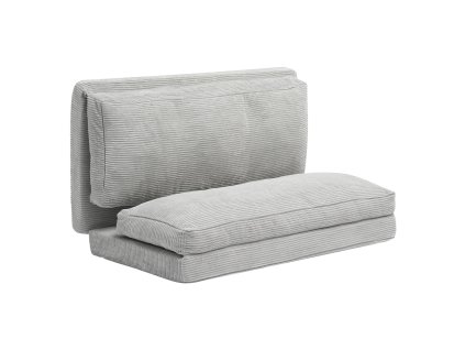 Rozkladacia pohovka 3v1, 25D pamäťová pena, prateľný poťah, svetlosivá