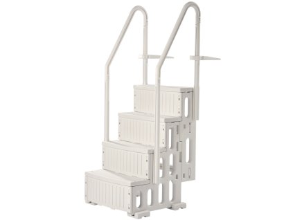 Rebrík do bazéna 4 stupne, dvojité madlá, nosnosť 400 lbs, 48-54 in