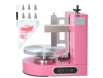 Stroj na zdobenie tort 4"–12", otočný tanier, 25–320rpm, škrabka