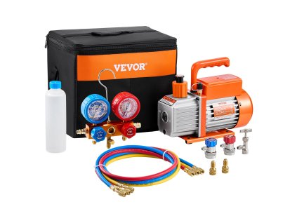 Vákuová pumpa s manometrovou sadou 217 L/min (3.5 cfm) jednostupňová