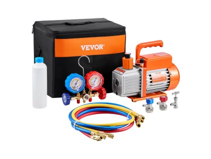 Vákuové lopatkové čerpadlo 217 L/min (3.5 CFM), manometre R134a/R22