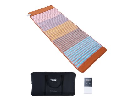 Infračervená vyhrievacia podložka 5 ametystov, ióny, 103–159℉, 67×27"