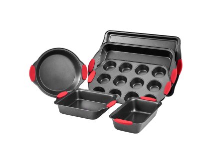 Súprava plechov na pečenie, 6 dielov, nepriľnavé uhlíkové plechy