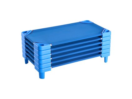Stohovateľné detské lehátka, balenie 6 ks, 40"×23" modré pre škôlky