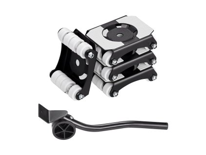 Vozík na nábytok nosnosť 330 lbs, oceľový panel, dvojradový 8 kolies