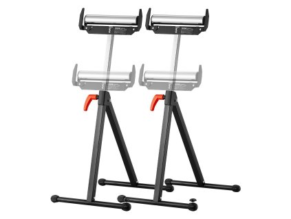 Valčekové stojany 2 ks, nosnosť 113 kg/250 lbs, výška 686–1092 mm