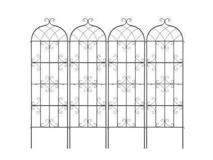 Záhradná mriežka pre popínavé rastliny 71×20 in, 4 ks, antikorózny kov