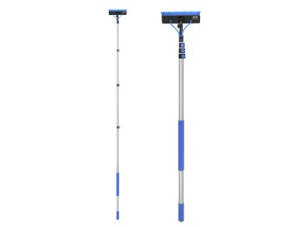 Tyč na čistenie panelov 6m, teleskopická, kefa 180°, hadica 20m