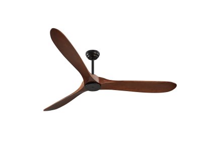 Stropný ventilátor 72 inch, 3 drevené lopatky, 6 rýchlostí, orech