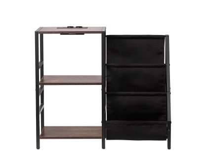 Stojan na gramofón s nabíjacou stanicou a USB, 3 police, na 200 platní