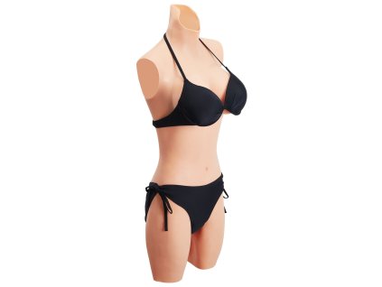 Silikónová náprsná protéza d-cup, hodvábno-bavlnená výplň telová