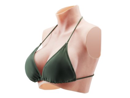 Silikónová náprsenka c-pohár vysoký výstrih realistická slonovinová