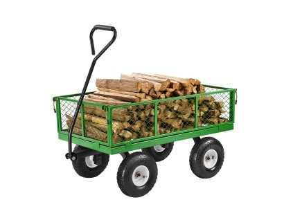 Oceľový záhradný vozík 900 lbs, 10" kolesá, rukoväť 180° na plošinu