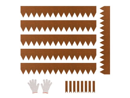 Oceľová záhradná obruba, 6 ks, 40×6 in, ohybná, odolná voči povetriu