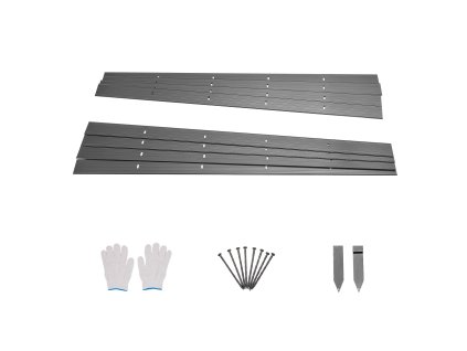 Záhradné lemovanie trávnika z hliníkovej zliatiny, ohybné, 8×72 in