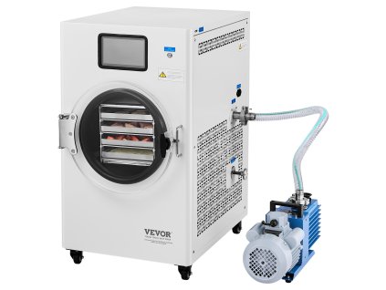 Lyofilizátor 8.8–13.2 lbs/batch, 4 tácky, s vákuom, nastav. čas/tepl.