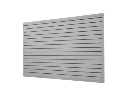 Lamelový pvc panel 8×4 ft sivý, spojovací systém, rezanie na mieru