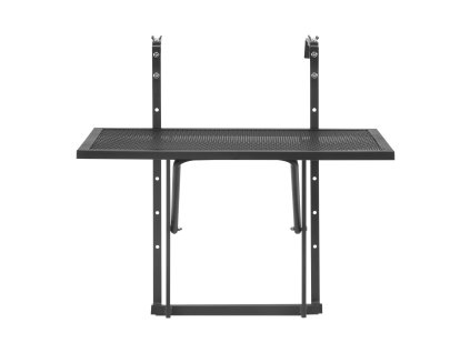 Závesný stolík na zábradlie 19×24 in kovový skladací 5 polôh, na 1"-4.7"