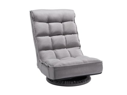 Podlahové herné kreslo s otáčaním 360°, 4 polohy, bedrová opora