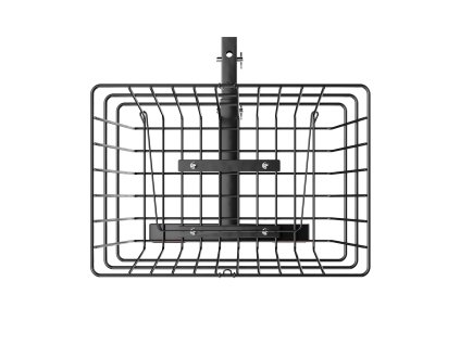 Zadný kovový drôtený košík na skúter s rúčkou, pre 1-inch prijímač