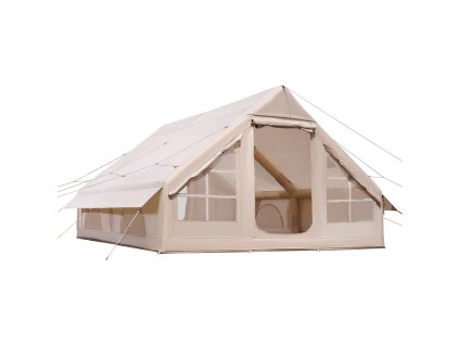 Nafukovací stan 5–8 osôb, 300d oxford, s pumpou, 2 dvere, 4 okná