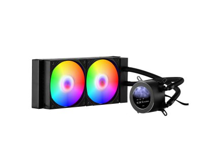 Vodné aio chladenie procesora 120mm, 2.1" lcd, argb, pre 115x/am4/am5
