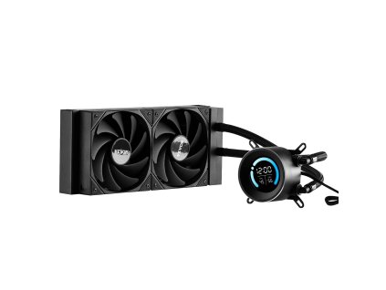 Aio chladič cpu 120mm pwm s pumpou, 1 ventilátor 1.8" displej, 2200rpm