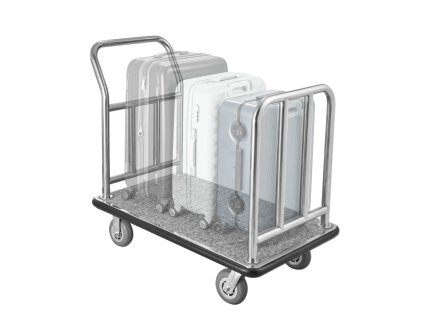 Vozík na batožinu nosnosť 750 LBS, sivý koberec, kolesá 6-inch