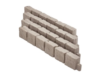 Záhradný obrubník 46.8×3.9 in, flexibilný, s kotviacimi tŕňmi, hnedý