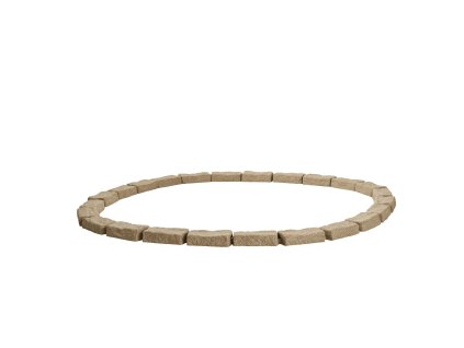 Umelý kamenný obrubník 46.4×2.2 in, flexibilný s hrotmi, béžový