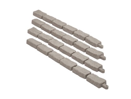 Umelý kamenný obrubník 46.4×2.2 in, flexibilný s hrotmi, béžový