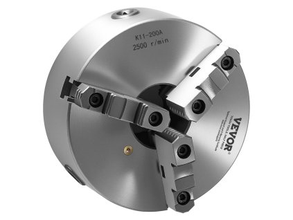 3-Čelisťové sústruhové skľučovadlo 200 mm, samo-centrujúce, 4–200 mm
