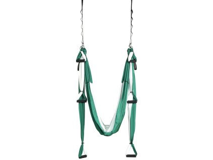 Vzdušná jógová hojdačka 2.7 yards, nosnosť 661.38 lbs, zeleno-biela