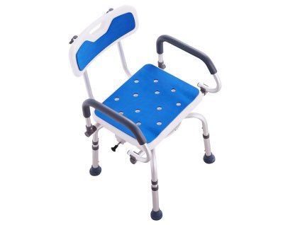 Otočná sprchová stolička 360° nast. sed., opierky, nosnosť 400LBS