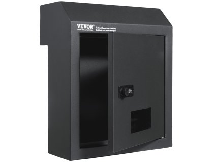 Skrinka na kľúče do dverí s kombinovaným zámkom, kovová, tmavosivá