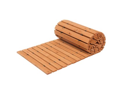 Drevená záhradná rohož 12 ft × 17 in protišmyková, rovná s lankom