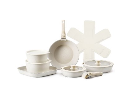 Sada hrncov a panvíc 17 dielna nepriľnavá odnímateľná rukoväť indukčná