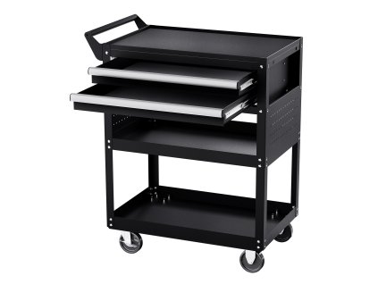 Vozík na náradie 5 políc, kolieska, nosnosť 400 lbs, 2 zásuvky, zámok