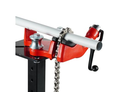 Zverák na potrubie s reťazou, kapacita 1/8"–5", reťaz 26", montáž 2×2"