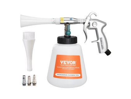 Vzduchová čistiaca pištoľ 6–9,2 bar, 2 trysky, 1 l fľaša, 1/4 npt