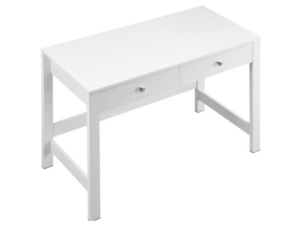 Detský písací stolík s zásuvkami, obdĺžnikový mdf, biely, na štúdium