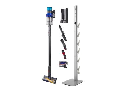 Stojan na vysávač, pre V6–V15, 6 háčikov, protišmykové nožičky, sivý